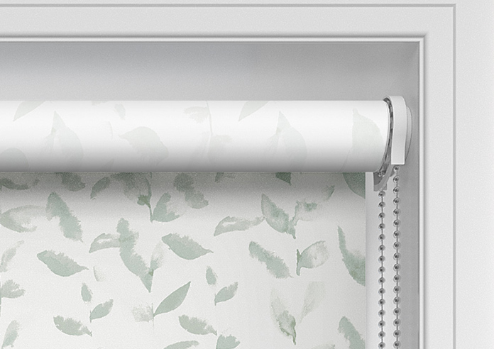 Watercolour Leaves, Light Green - Twist&Fit Roller Blind - Image 11